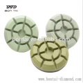 Resin bond diamond polishing pads for concrete and terrazzo